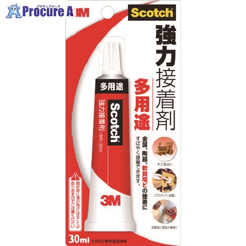 3M スコッチ 強力接着剤 多用途 30ml <br>6004M 1本<br><br> ▼171-1750<br><br><br>
