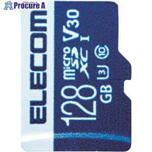 ELECOM f[^microSDXCJ[h UHS-I U3 V30 MF-MS128GU13V3R 1 333-6403