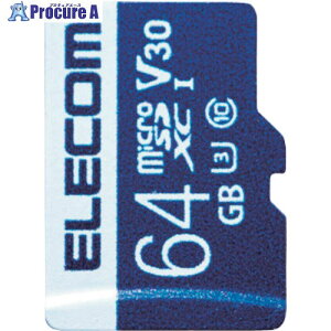 ELECOM f[^microSDXCJ[h UHS-I U3 V30 MF-MS064GU13V3R 1 333-6414