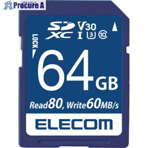 ELECOM f[^SDXCJ[h(UHS-I U3 V30) MF-FS064GU13V3R 1 333-6427