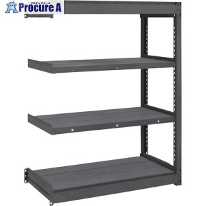 TRUSCO TUG型軽量ボルトレス棚 黒 100kg 連結型 940×624×H1200 4段 TUG100-43L-4B-BK 1台 ■▼207-5459