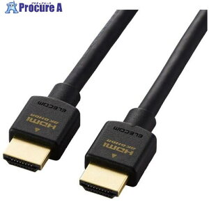 ELECOM HDMI�P�[�u�� HDMI2.1 �E���g���n�C�X�s�[�h 1.0m �u���b�N CAC-HD21E10BK2 1�{ ����679-5246