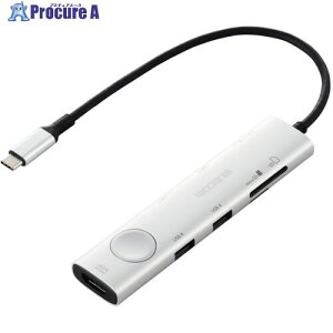 ELECOM Type-C�h�b�L���O�X�e�[�V���� ��ʃI���I�t�X�C�b�`�t USB PD SD�{microSD �V���o�[ DST-S080BPSV 1�� ����693-8593