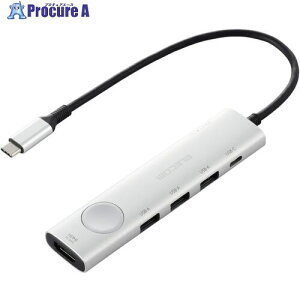 ELECOM Type-C�h�b�L���O�X�e�[�V���� ��ʃI���I�t�X�C�b�`�t USB PD �V���o�[ DST-S060BPSV 1�� ����694-0122