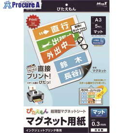 マグエックス ぴたえもん A3 マット 5枚入り MSP-02-A3-1 1パック ▼447-2969【代引決済不可】