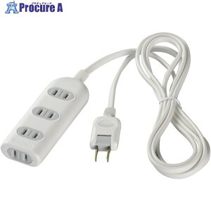 BUFFALO 2�s�����d���^�b�v 4���^�C�v 2m �z���C�g BSTAPST2420WH 1�� ����452-8188 �y�����s�x���ρz