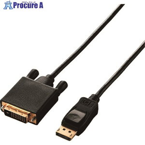 ELECOM DisplayPort�pDVI�ϊ��P�[�u�� CAC-DPDVI10BK 1�{ ����204-3901