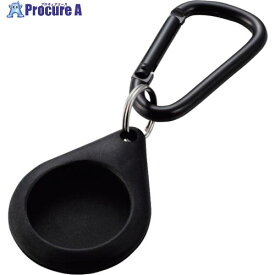 ELECOM AirTag用アクセサリ カラビナ付シリコンケース ブラック AT-SCKBK 1個 ■▼254-5923【代引決済不可】