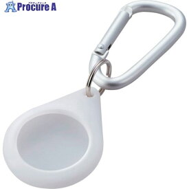 ELECOM AirTag用アクセサリ カラビナ付シリコンケース クリア AT-SCKCR 1個 ■▼254-5994【代引決済不可】