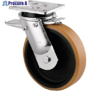 テンテキャスター 超重荷重用キャスター”KAPPA”(ポリウレタン車) φ125 自在式(トータルロック付) 9652FTP125P63 1個 ■▼268-0229