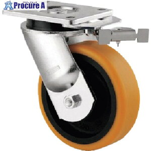 テンテキャスター 超重荷重用キャスター”KAPPA”(ポリウレタン車) φ125 自在式(方向ロック付) 9651FTP125P63 1個 ■▼268-1796