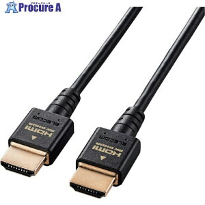 ELECOM HDMI�P�[�u�� HDMI2.1 �E���g���n�C�X�s�[�h �X���� 2.0m �u���b�N CAC-HD21ES20BK 1�{ ����315-7567