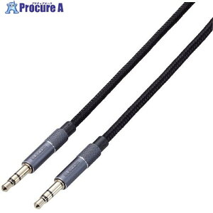 ELECOM AUX�P�[�u�� 3.5mm-3.5mm �A���~�R�l�N�^ 1.5m �u���b�N AX-35MA15BK 1�{ ����505-5595�y������ϕs�z