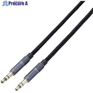 ELECOM AUX�P�[�u�� 3.5mm-3.5mm �A���~�R�l�N�^ 0.5m �u���b�N AX-35MA05BK 1�{ ����505-5615�y������ϕs�z