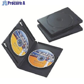 ELECOM DVDトールケース 2枚収納/3枚セット ブラック CCD-DVD04BK 1個 ■▼538-2327