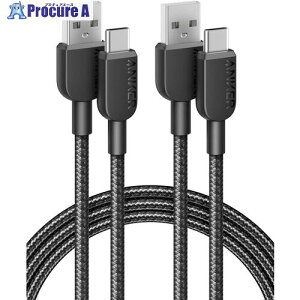 Anker 310 ���ϋv�i�C���� USB-C �� USB-A �P�[�u�� 1.8m 2�{�Z�b�g B81G6011 80�{ ����635-6509 �y�����s�x���ρz