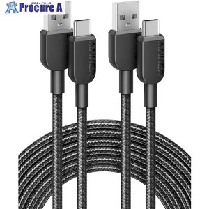 Anker 310 ���ϋv�i�C���� USB-C �� USB-A �P�[�u�� 3.0m 2�{�Z�b�g B81G7011 40�{ ����635-6584 �y�����s�x���ρz