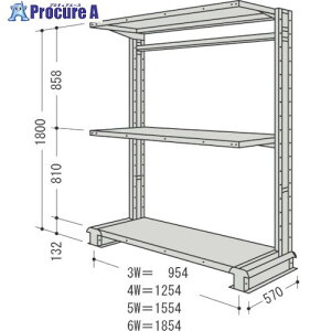 NF X`[yʃ{gXI L`bNP1A Ԍ1254×s570×1800mm Ki3i CR64S-S3B 1 135-2371 ysxρz
