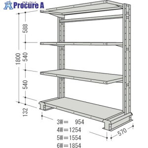 NF X`[yʃ{gXI L`bNP1A Ԍ1554×s570×1800mm Ki4i CR65S-S4 1 135-2377 ysxρz