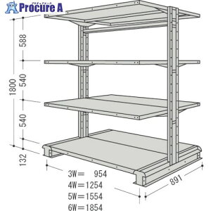 NF X`[yʃ{gXI L`bN1A Ԍ1554×s891×1800mm Ki4 CR65S-W4B 1 135-5457 ysxρz