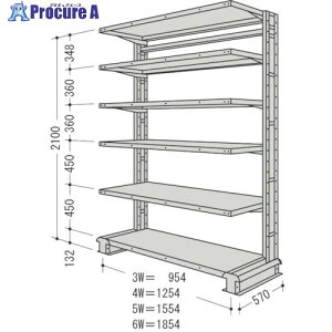 NF X`[yʃ{gXI L`bNP1A Ԍ1254×s570×2100mm Ki6 CR74S-S6B 1 135-5520 ysxρz