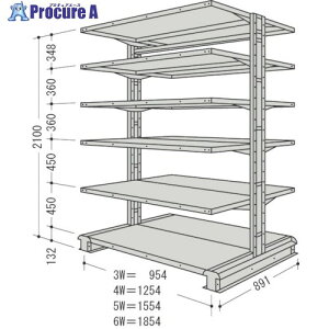 NF X`[yʃ{gXI L`bN1A Ԍ1854×s891×2100mm Ki6 CR76S-W6B 1 135-7127 ysxρz