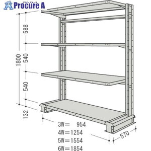 NF X`[yʃ{gXI L`bNP1A Ԍ954×s570×1800mm Ki4i CR63S-S4B 1 135-8629 ysxρz