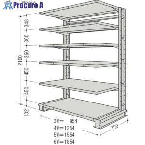 NF X`[yʃ{gXI L`bNP1A Ԍ1254×s720×2100mm 6i CR74L-S6B 1 136-0218 ysxρz