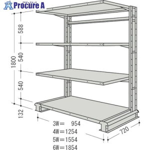 NF X`[yʃ{gXI L`bNP1A Ԍ1554×s720×1800mm Ki4i CR65L-S4B 1 136-1798 ysxρz