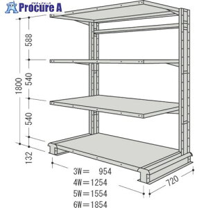 NF X`[yʃ{gXI L`bNP1A Ԍ954×s720×1800mm Ki4i CR63L-S4B 1 136-1848 ysxρz
