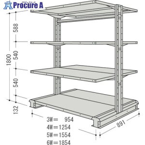 NF X`[yʃ{gXI L`bN1A Ԍ1854×s891×1800mm Ki4 CR66S-W4B 1 136-1873 ysxρz