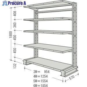 NF X`[yʃ{gXI L`bNP1A Ԍ1254×s570×1800mm Ki5i CR64S-S5B 1 136-3357 ysxρz