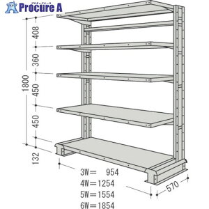 NF X`[yʃ{gXI L`bNP1A Ԍ1554×s570×1800mm Ki5 CR65S-S5B 1 136-3363 ysxρz