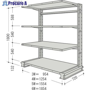 NF X`[yʃ{gXI L`bNP1A Ԍ1854×s720×1800mm 4i CR66L-S4 1 136-3455 ysxρz