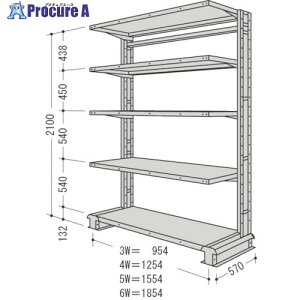 NF X`[yʃ{gXI L`bNP1A Ԍ1854×s570×2100mm Ki5i CR76S-S5 1 136-4935 ysxρz