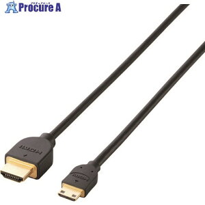 ELECOM �C�[�T�l�b�g�Ή�HDMI-Mini�P�[�u��(A-C) 2.0m DH-HD14EM20BK 1�{ ����147-1007