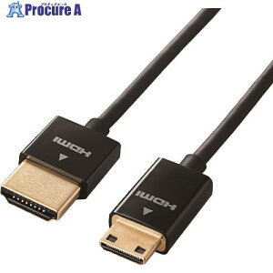 ELECOM �X�[�p�[�X����HDMI�P�[�u�� (�^�C�vA-C) 1.5m �u���b�N DH-HD14SSM15BK 1�{ ����147-2594