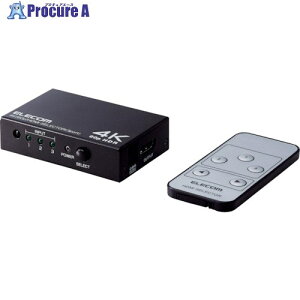 ELECOM HDMIؑ֊ 4K60PΉ 3|[g 31o pRt ubN DH-SW4KP31BK 1 368-4000yϕsz