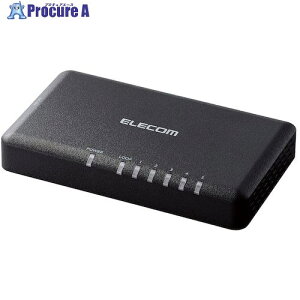 ELECOM Giga�Ή��X�C�b�`���O�n�u 5�|�[�g �v���X�`�b�N➑� ���^ �u���b�N EHC-G05PA2-SB 1�� ����630-3097