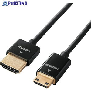 ELECOM �J�����ڑ��pHDMI�P�[�u�� �X�[�p�[�X���� mini�^�C�v 1.5m DGW-HD14SSM15BK 1�{ ����829-2010