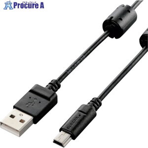 ELECOM �J�����ڑ��pUSB�P�[�u�� miniB �t�F���C�g�R�A�t 0.5m DGW-MF05BK 1�{ ����829-2014