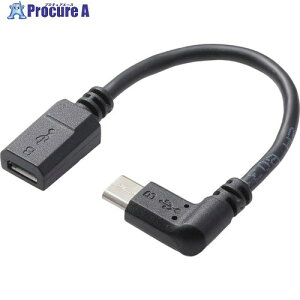 ELECOM micro-USBL���ϊ��P�[�u�� �E���ڑ��^�C�v 0.1m �u���b�N TB-MBFMBR01BK 1�{ ����835-5960
