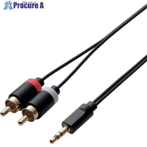 ELECOM AUDIO�P�[�u��(3.5��-RCA×2) �u���b�N 1.0m DH-MWRN10 1�� ����859-7693