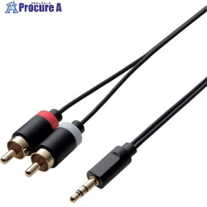 ELECOM AUDIO�P�[�u��(3.5��-RCA×2) �u���b�N 2.0m DH-MWRN20 1�� ����859-7694�y������ϕs�z