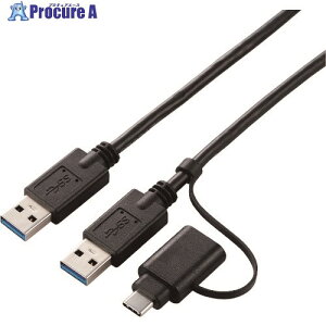 ELECOM Type-CϊA_v^tNP[u(USB3.0) UC-TV6BK 1{ 205-1781