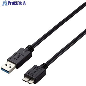 ELECOM USB3.0�P�[�u�� A-microB�^�C�v �d�l�Œ� 1m �u���b�N USB3-AMB10BK/ID 1�{ ����441-3901