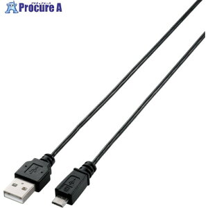 ELECOM �ɍ�Micro-USB�P�[�u�� A-microB 2m �u���b�N U2C-AMBX20BK 1�{ ����828-8943
