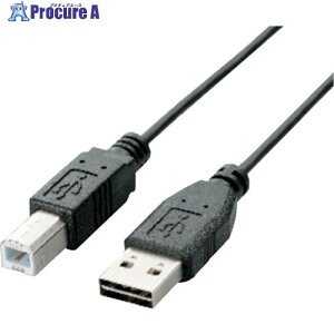 ELECOM ���ʑ}��USB2.0�P�[�u�� A-B�^�C�v 1.5m �u���b�N U2C-DB15BK 1�{ ����829-2069