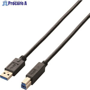 ELECOM USB3.0�P�[�u�� A-B�^�C�v �X�^���_�[�h 1.0m �u���b�N USB3-AB10BK 1�{ ����829-2102