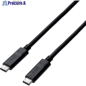 ELECOM USB3.1�P�[�u�� C-C�^�C�v �F�ؕi 1.0m �u���b�N USB3-CC5P10NBK 1�� ����859-0608